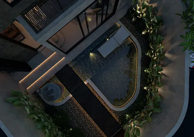 Pool Night View
